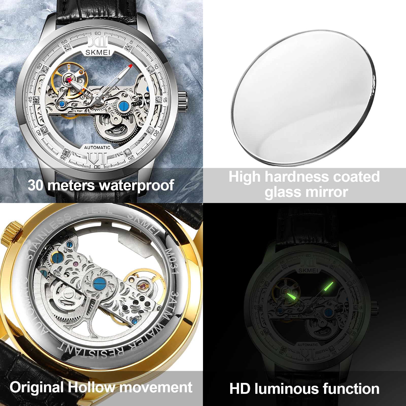 Foto 5 pulgar | Venta Internacional - Reloj De Pulsera Analógico Ultradelgado Y Resistente Al Agua Skmei Para Hombre
