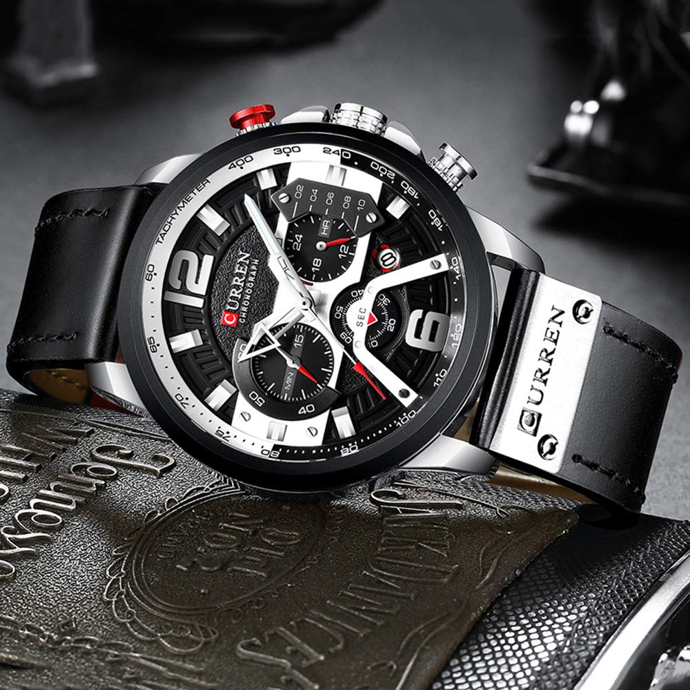 Foto 4 pulgar | Venta Internacional - Reloj Caowtan Fashion Military Para Hombre Con Correa De Piel Analógica