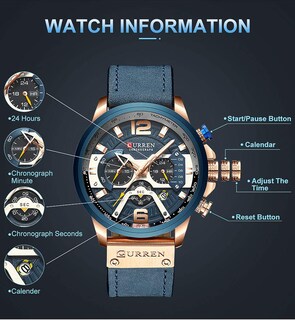 Foto 7 | Venta Internacional - Reloj Caowtan Fashion Military Para Hombre Con Correa De Piel Analógica