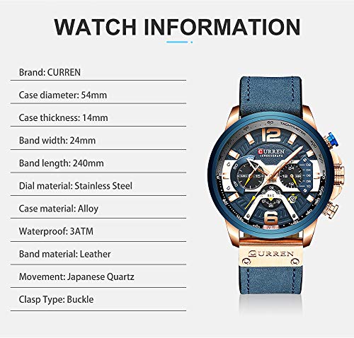Foto 9 pulgar | Venta Internacional - Reloj Caowtan Fashion Military Para Hombre Con Correa De Piel Analógica