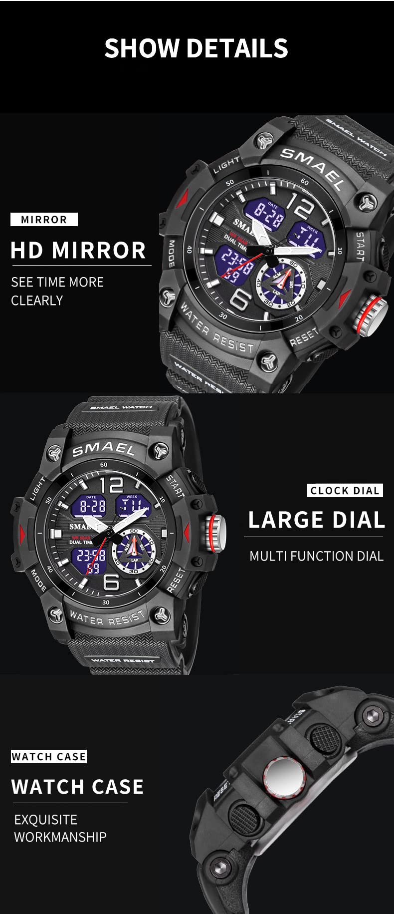 Foto 7 pulgar | Venta Internacional - Reloj Deportivo Kxaito 8007 con Cronómetro LED Impermeable para Hombre