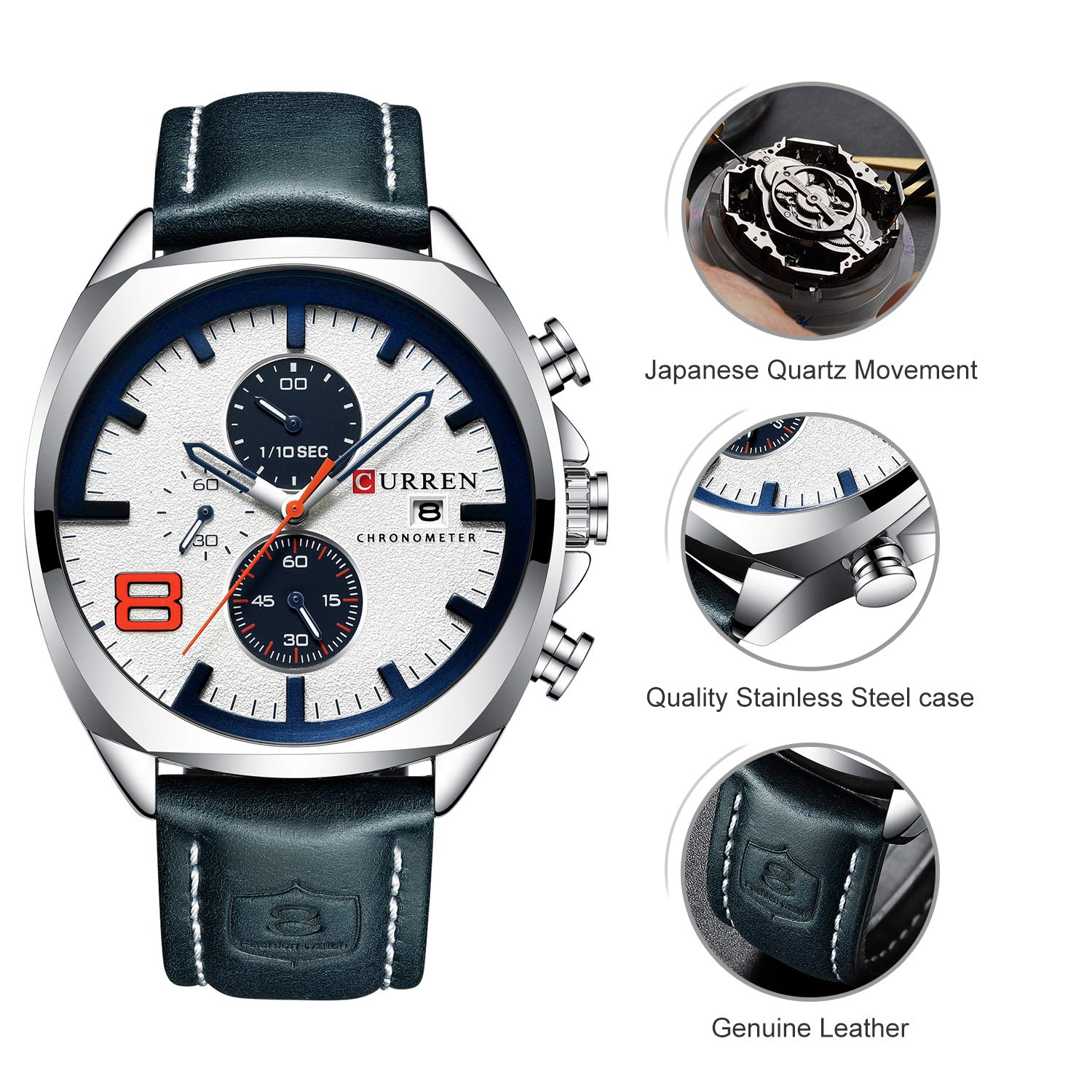 Foto 5 | Venta Internacional - Reloj Timewheel Fashion Blue Chronograph Para Hombre