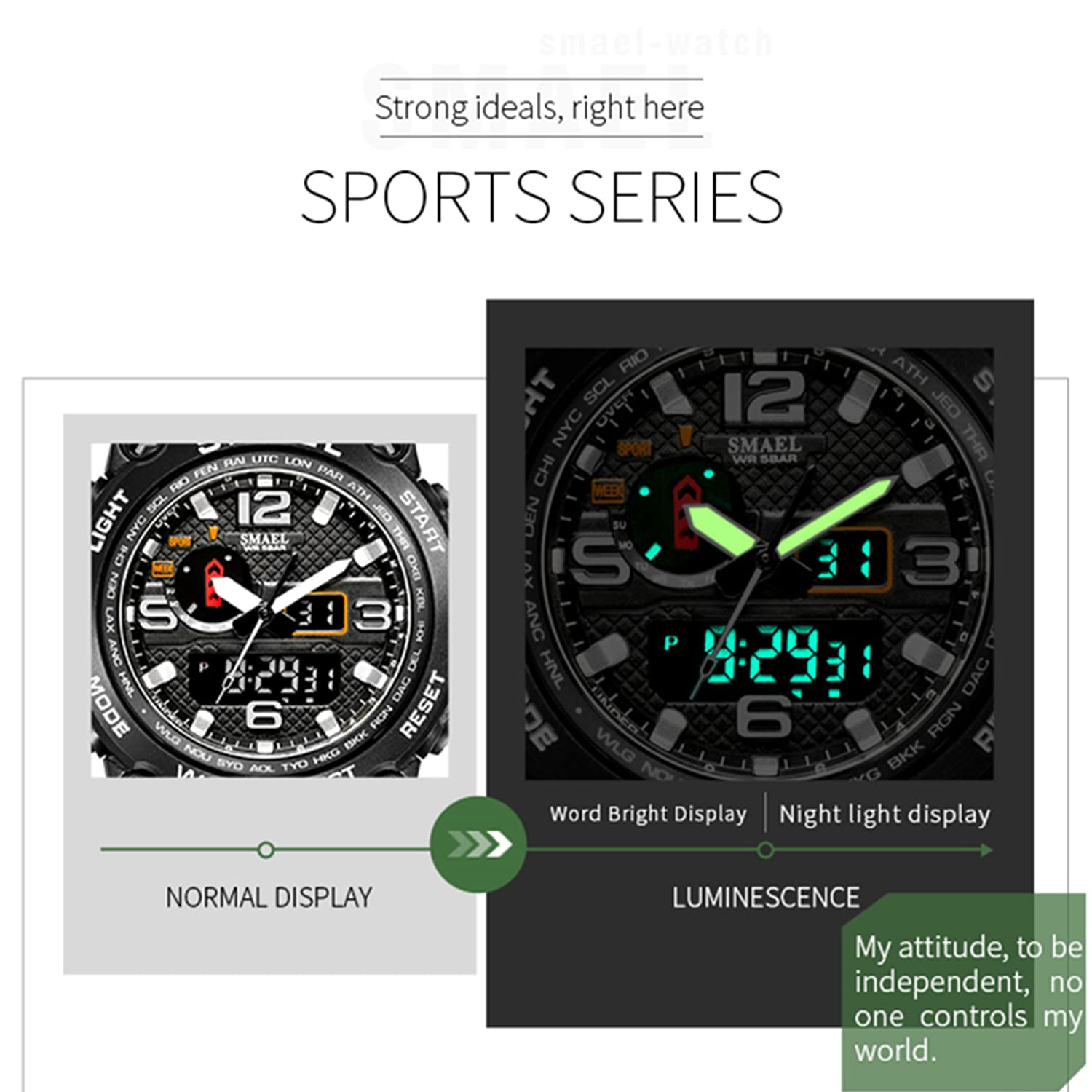 Foto 4 pulgar | Venta Internacional - Reloj Deportivo Weijie Digital Para Hombre, Resistente Al Agua, 50 M