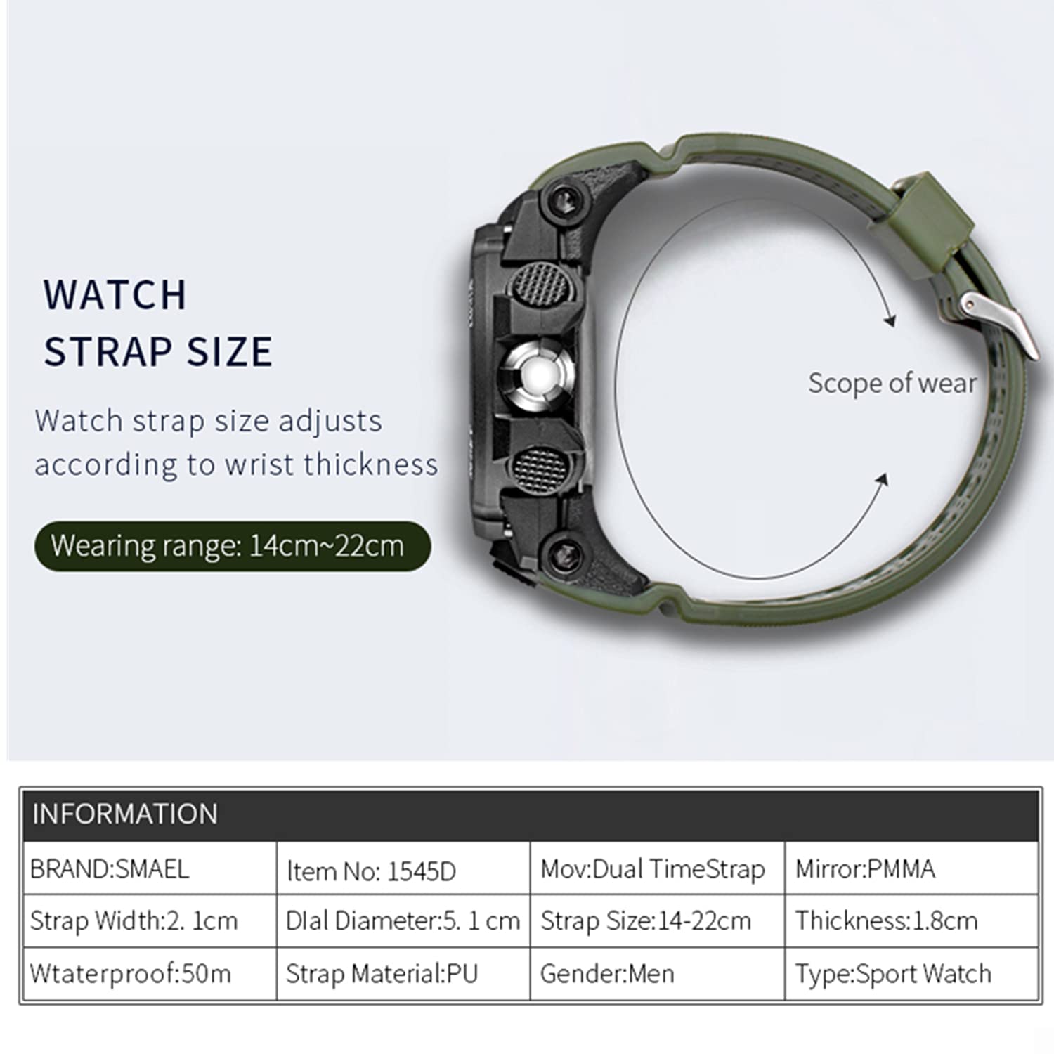 Foto 4 | Venta Internacional - Reloj Deportivo Weijie Digital Para Hombre, Resistente Al Agua, 50 M