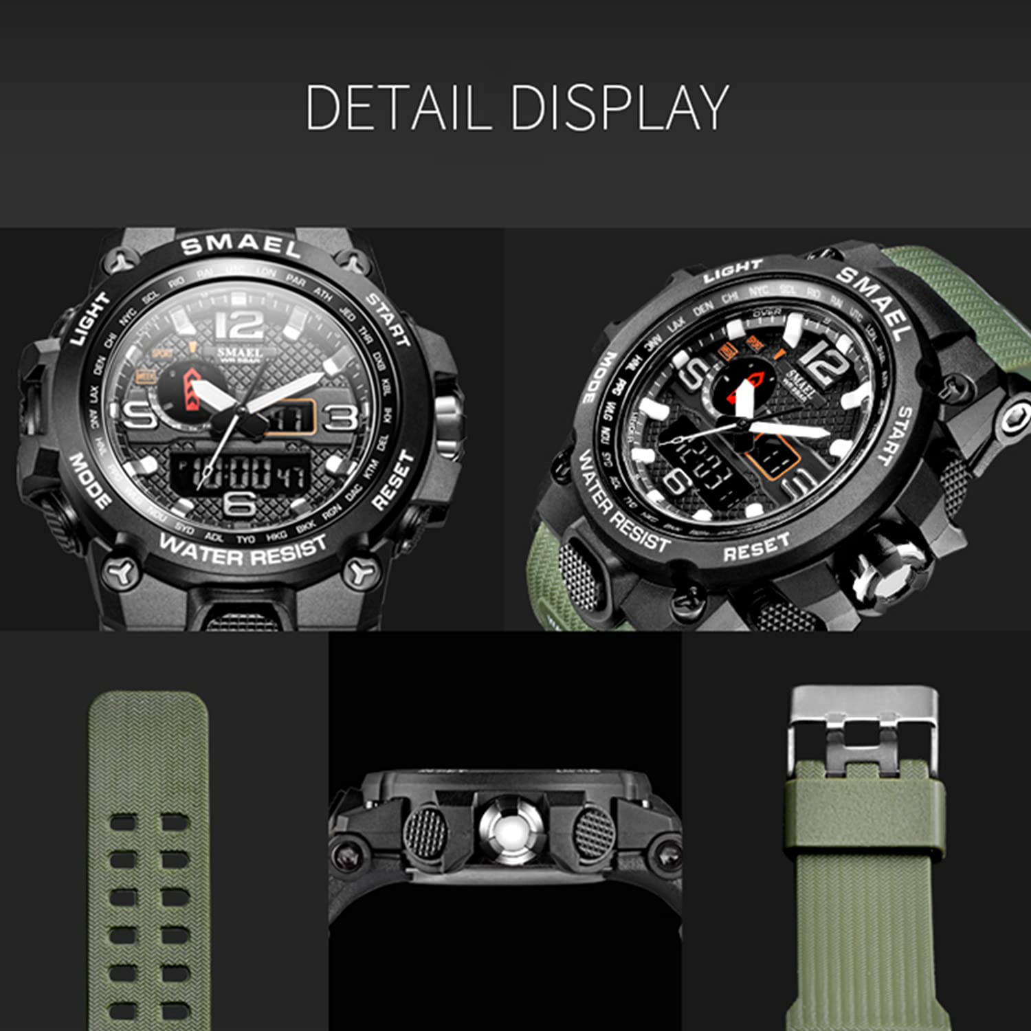 Foto 6 pulgar | Venta Internacional - Reloj Deportivo Weijie Digital Para Hombre, Resistente Al Agua, 50 M
