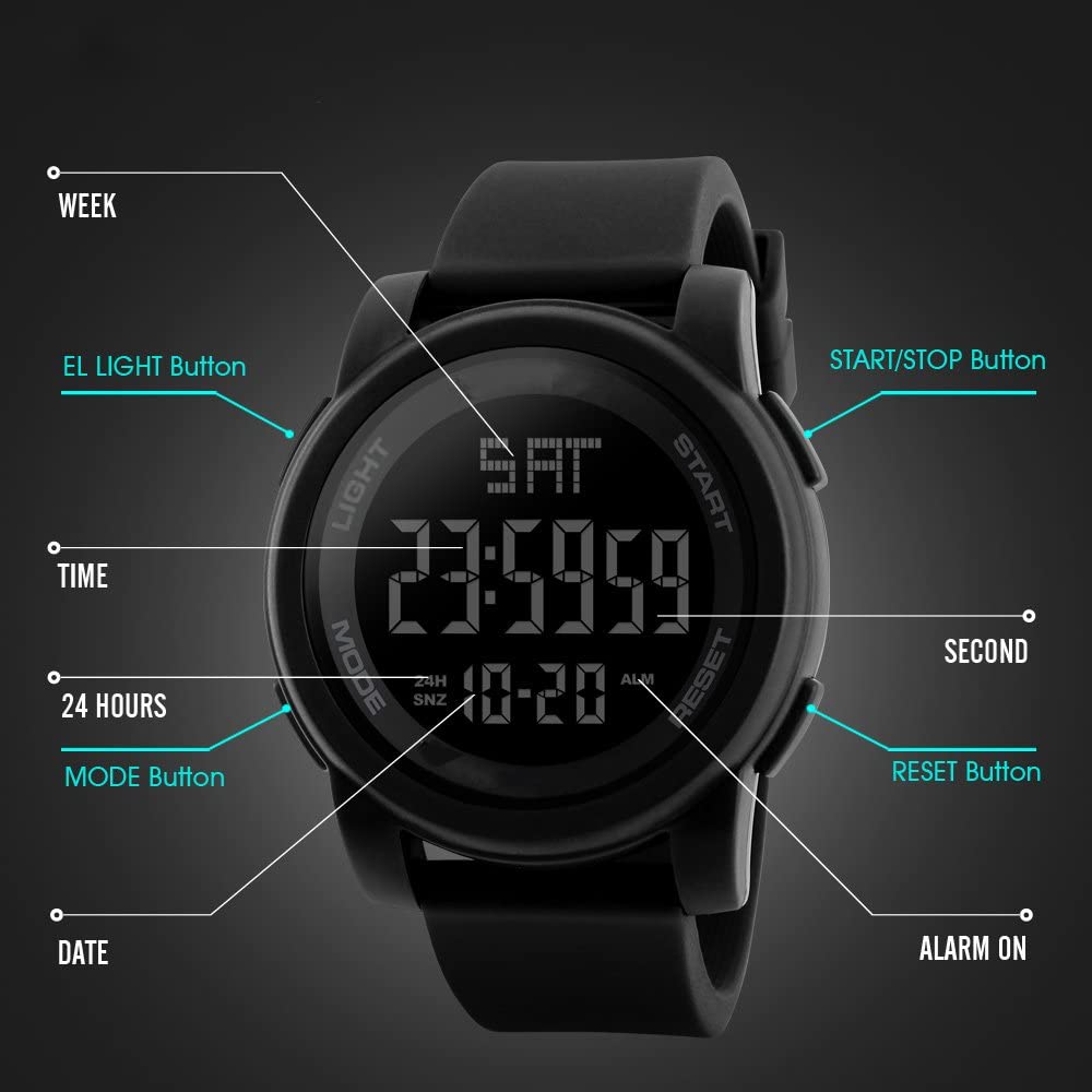 Foto 4 pulgar | Venta Internacional - Reloj Digital Shocknshop Simple Sport Led Negro De Silicona