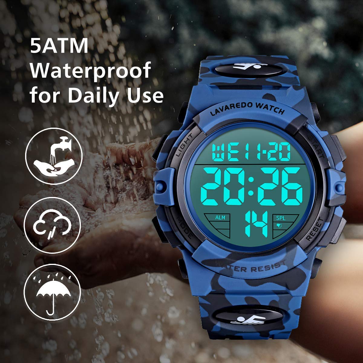 Foto 6 pulgar | Venta Internacional - Reloj Deportivo Digital LED Resistente al Agua para Hombre