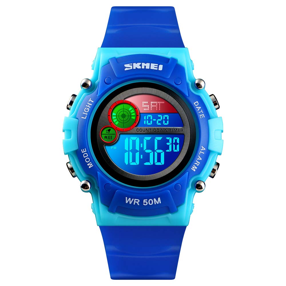 Venta Internacional - Reloj Led Digital Impermeable Iwoch Para Niños Y Niñas De 5 A 12 Años, Azul