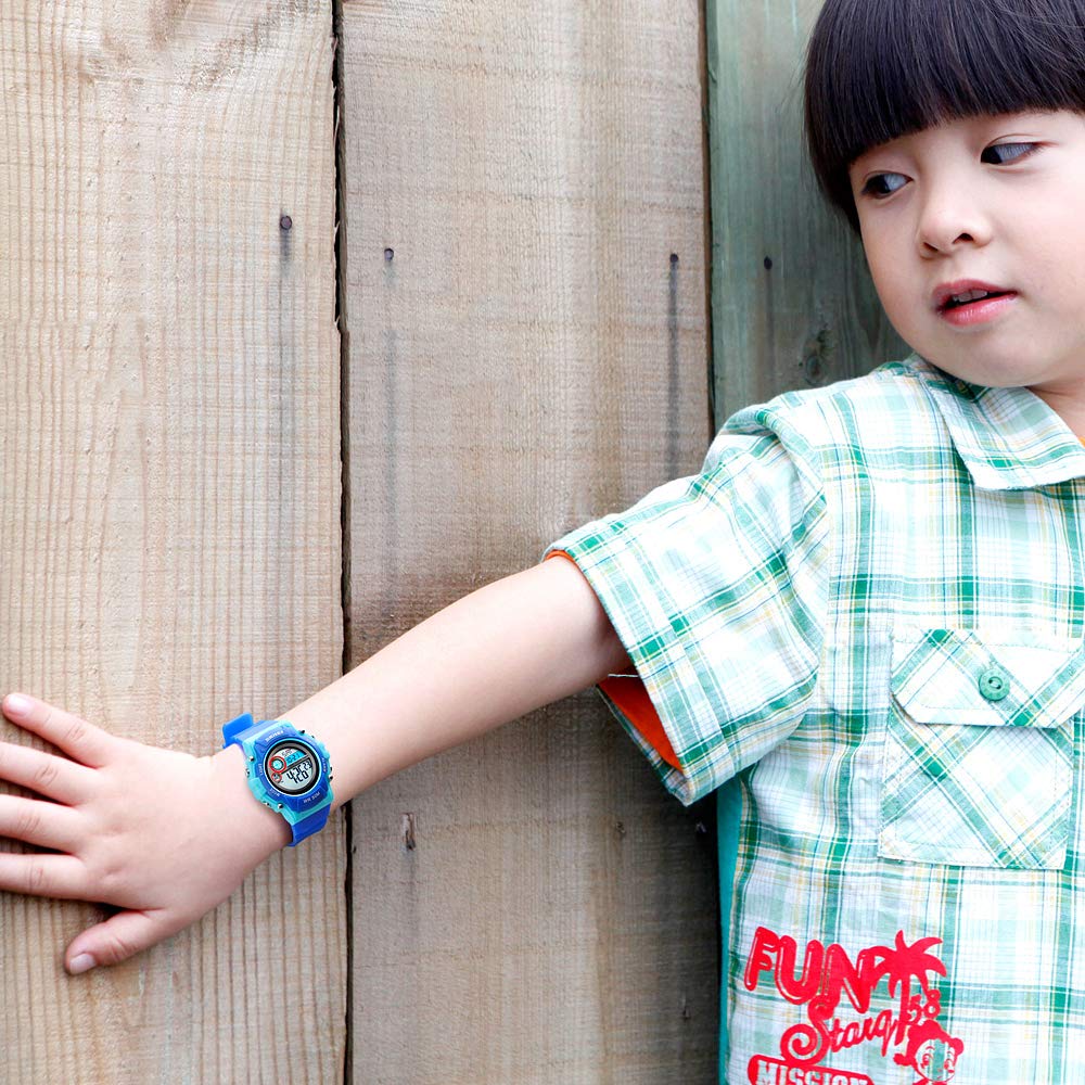Foto 4 pulgar | Venta Internacional - Reloj Led Digital Impermeable Iwoch Para Niños Y Niñas De 5 A 12 Años, Azul