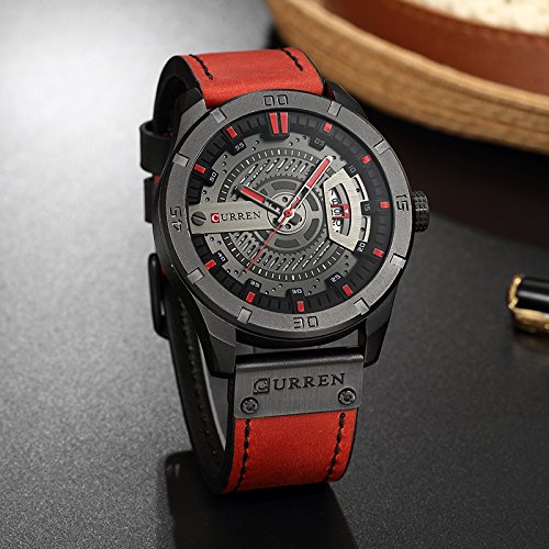 Foto 4 pulgar | Venta Internacional - Reloj Curren Quartz-analog Para Hombre Con Correa De Piel Impermeable