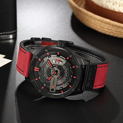 Foto 5 pulgar | Venta Internacional - Reloj Curren Quartz-analog Para Hombre Con Correa De Piel Impermeable