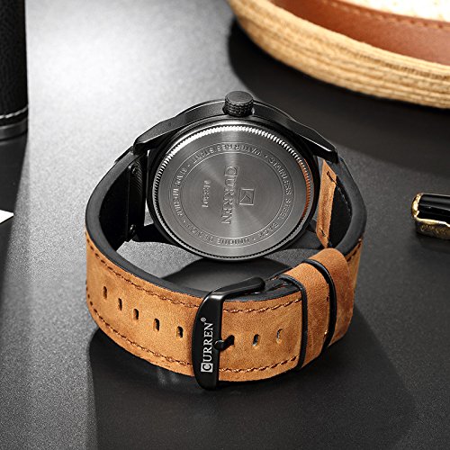 Foto 6 pulgar | Venta Internacional - Reloj Curren Quartz-analog Para Hombre Con Correa De Piel Impermeable