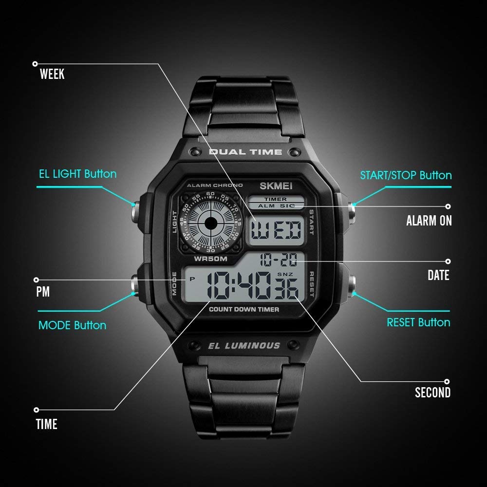 Foto 7 pulgar | Venta Internacional - Reloj De Pulsera Fanmis De Cuarzo Digital De Lujo Resistente Al Agua Para Hombre
