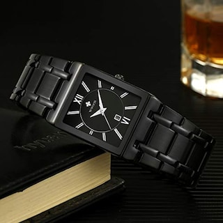 Foto 5 | Venta Internacional - Reloj De Pulsera Boovo Retangle De Acero Inoxidable Para Hombre A Prueba De Agua