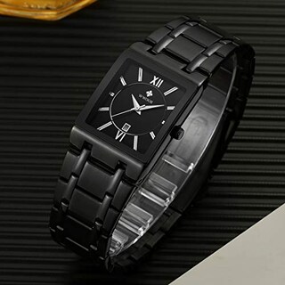 Foto 6 | Venta Internacional - Reloj De Pulsera Boovo Retangle De Acero Inoxidable Para Hombre A Prueba De Agua
