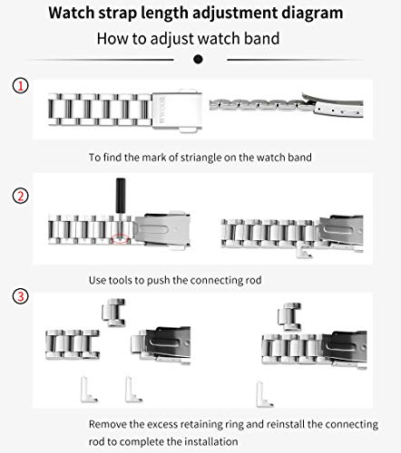 Foto 7 | Venta Internacional - Reloj De Pulsera Boovo Retangle De Acero Inoxidable Para Hombre A Prueba De Agua