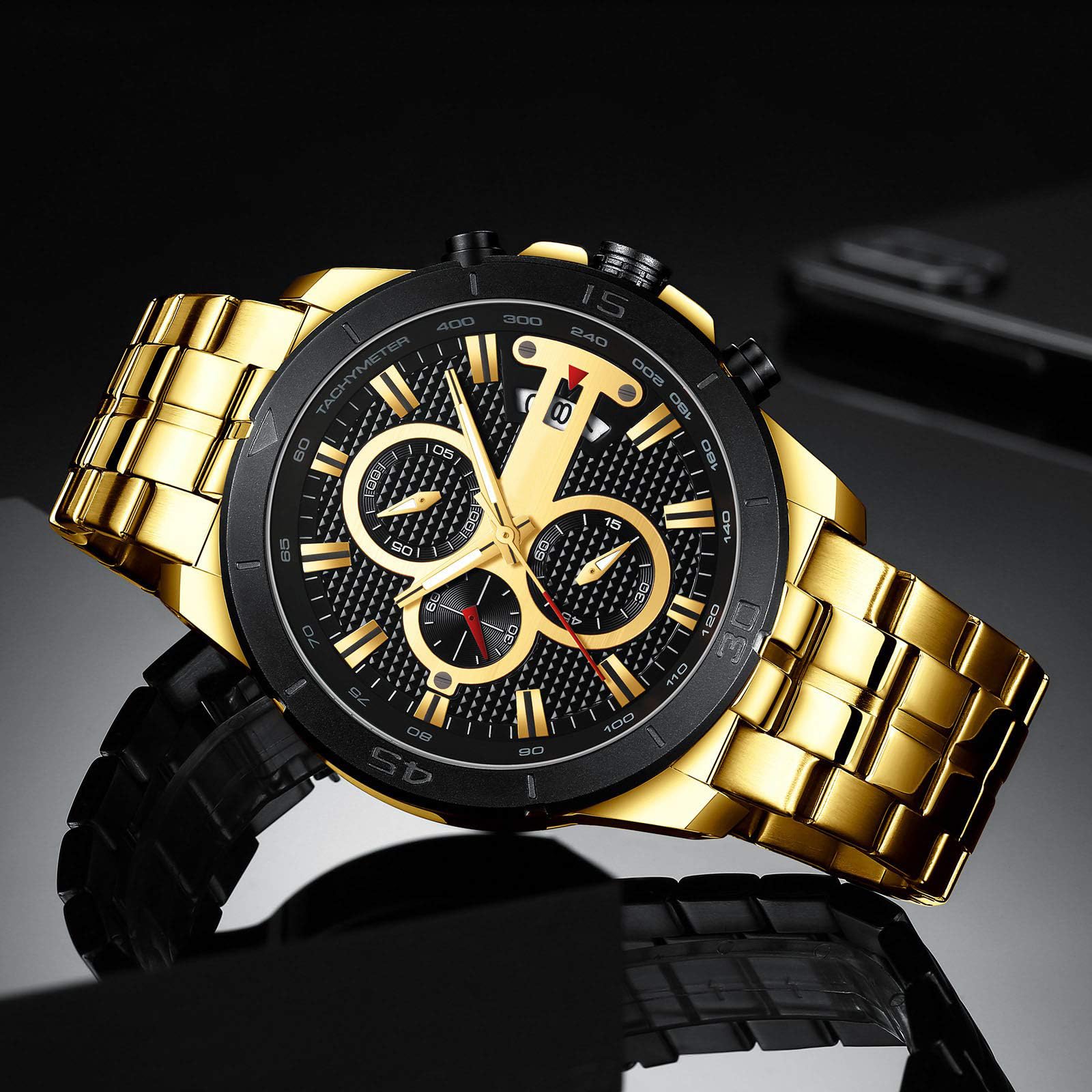 Foto 5 pulgar | Venta Internacional - Reloj Fanmis Con Cronógrafo De Negocios De Lujo Para Hombre, Vestido Con Diseño De Agua