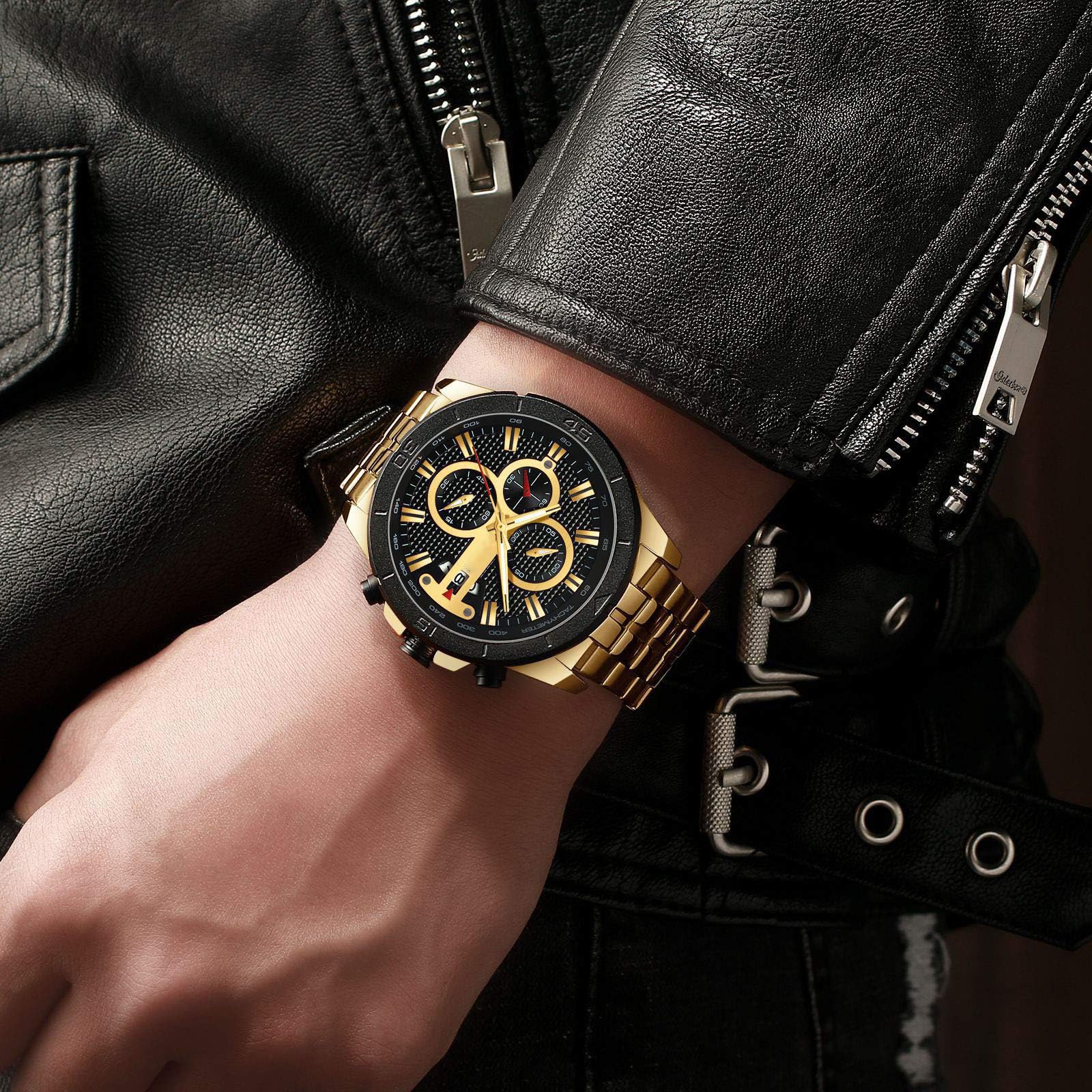 Foto 6 pulgar | Venta Internacional - Reloj Fanmis Con Cronógrafo De Negocios De Lujo Para Hombre, Vestido Con Diseño De Agua