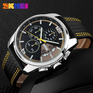 Foto 3 | Venta Internacional - Reloj Deportivo Skmei Con Correa De Cuero De Cuarzo Multifunción Para Hombre