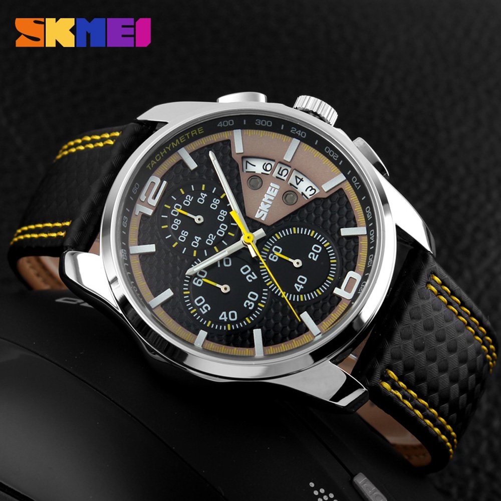 Foto 5 pulgar | Venta Internacional - Reloj Deportivo Skmei Con Correa De Cuero De Cuarzo Multifunción Para Hombre