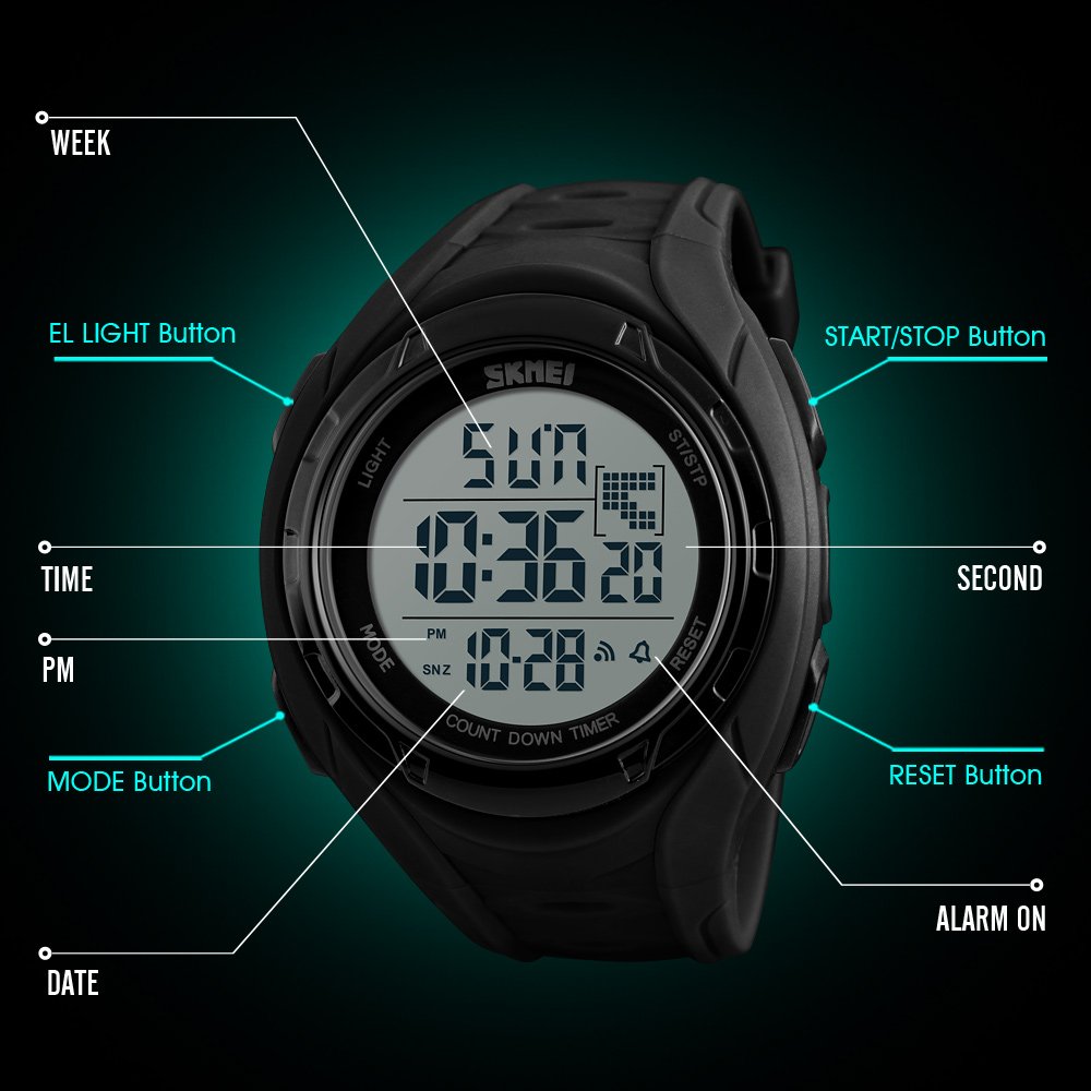 Foto 5 pulgar | Venta Internacional - Reloj Con Cronógrafo Carlien Outdoor Sports Con Cuenta Regresiva Y Alarma