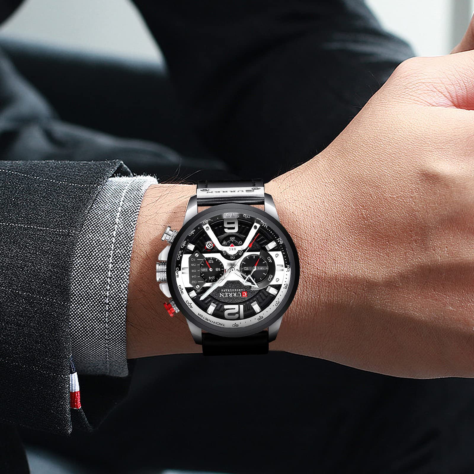 Foto 8 pulgar | Venta Internacional - Reloj Fanmis Con Cronógrafo De Negocios De Lujo Para Hombre, Vestido Con Diseño De Agua