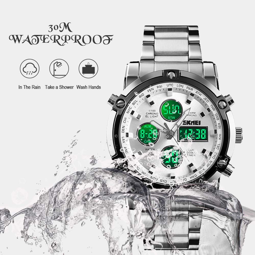 Foto 4 | Venta Internacional - Reloj Skmei Para Hombre, Impermeable, Militar, Analógico Y Digital