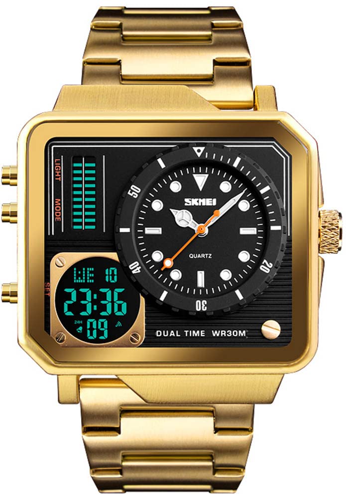 Foto 2 pulgar | Venta Internacional - Reloj Digital Gosasa Cuadrado De Acero Inoxidable Con Esfera Grande Para Hombre