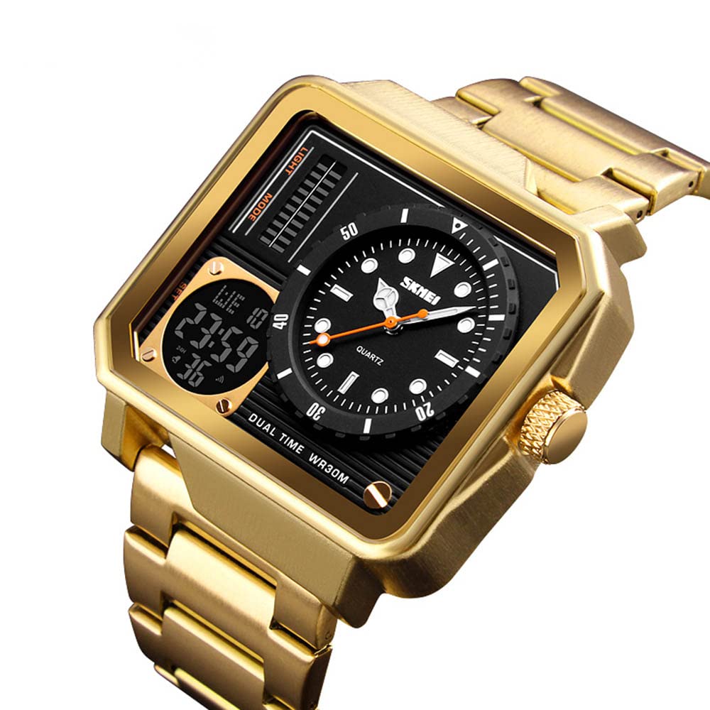 Foto 3 pulgar | Venta Internacional - Reloj Digital Gosasa Cuadrado De Acero Inoxidable Con Esfera Grande Para Hombre