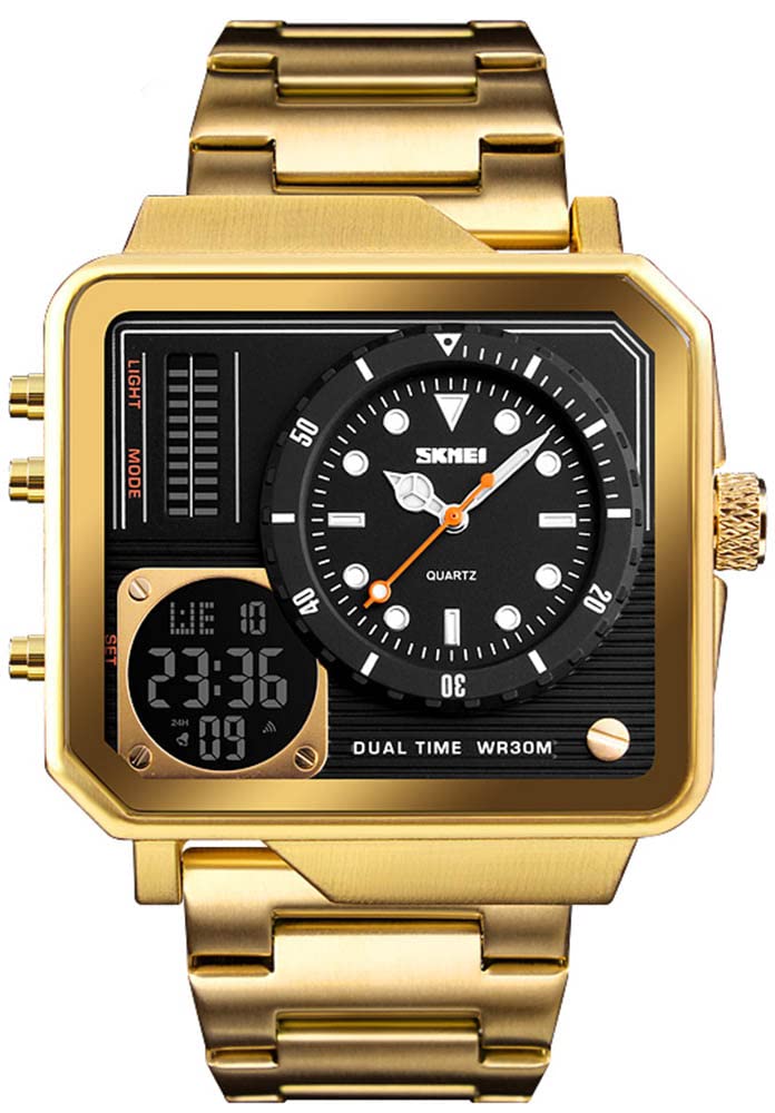 Foto 4 pulgar | Venta Internacional - Reloj Digital Gosasa Cuadrado De Acero Inoxidable Con Esfera Grande Para Hombre