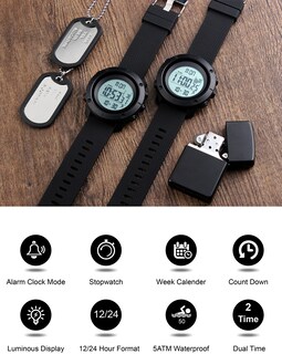 Foto 4 | Venta Internacional - Reloj Deportivo Sne 1213 Digital Led Impermeable Para Hombre