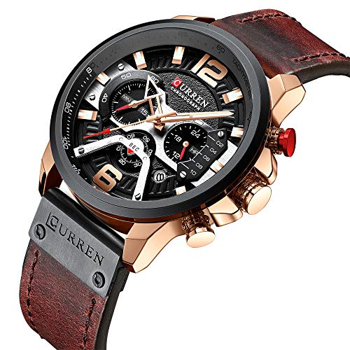 Foto 2 | Venta Internacional - Reloj Curren 8271 Calendario Analógico De Cuarzo Para Hombre Con Piel