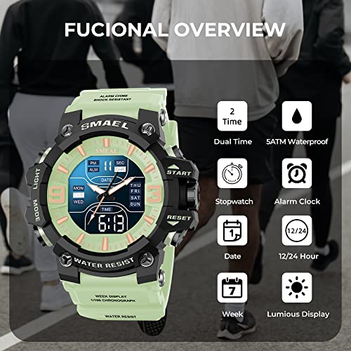 Foto 9 pulgar | Venta Internacional - Reloj Sysfla Analog Digital Sports Army Waterproof Para Hombre