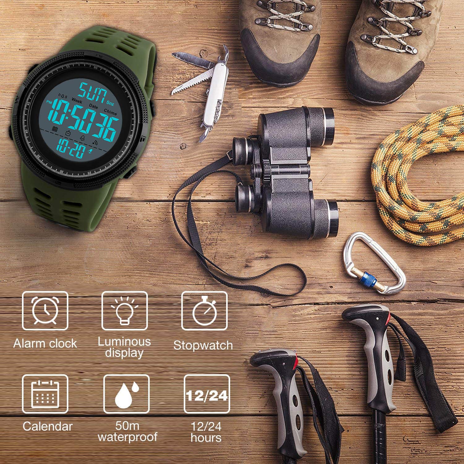 Foto 4 pulgar | Venta Internacional - Alarma Deportiva Digital Impermeable Watch Cofuo Para Hombre