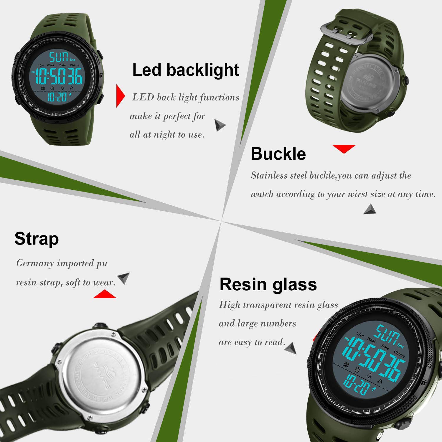 Foto 5 pulgar | Venta Internacional - Alarma Deportiva Digital Impermeable Watch Cofuo Para Hombre