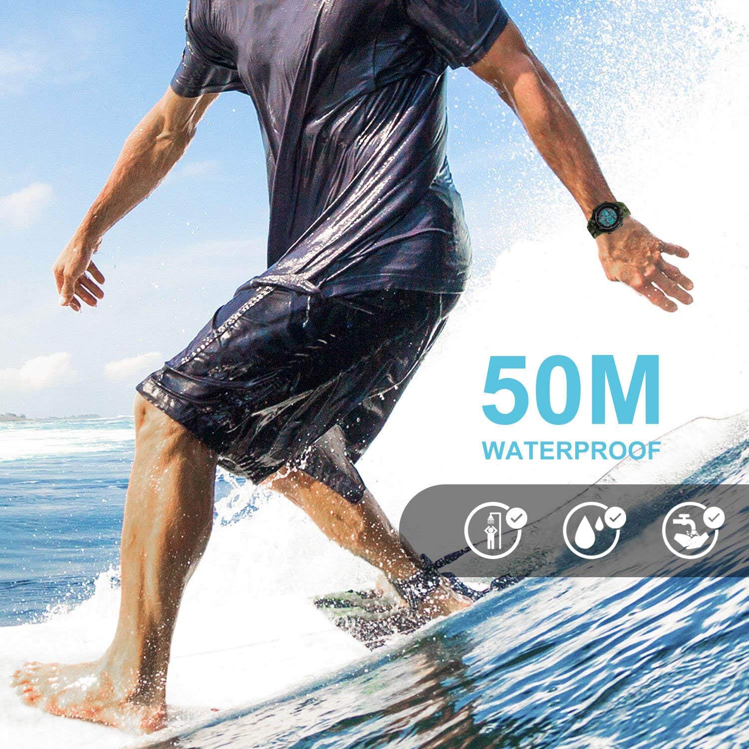 Foto 6 pulgar | Venta Internacional - Alarma Deportiva Digital Impermeable Watch Cofuo Para Hombre