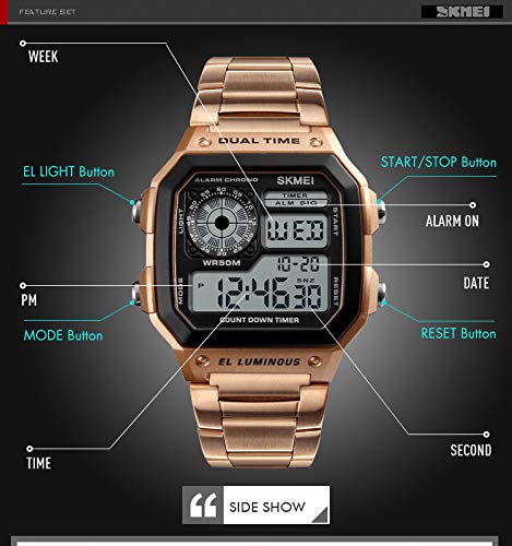 Foto 5 pulgar | Venta Internacional - Reloj Bomieux Gorgeous Digital Sport Square Para Hombre