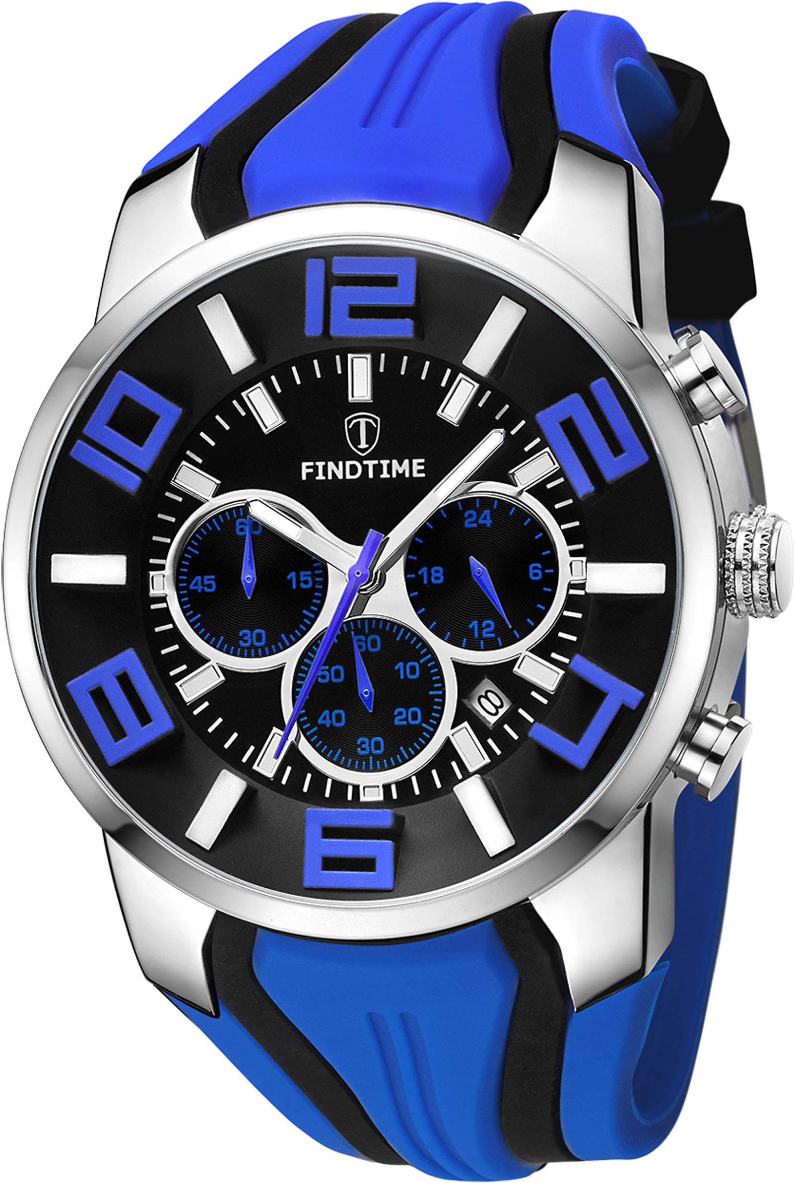 Foto 2 pulgar | Venta Internacional - Reloj Deportivo Findtime Findtime Blue Chronograph 3atm Waterpro