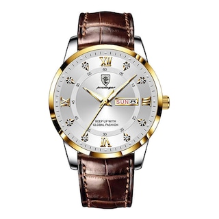 Foto 1 | Venta Internacional - Reloj Con Luz Nocturna Impermeable Genérica, Doble Calendario Diario Para Hombre