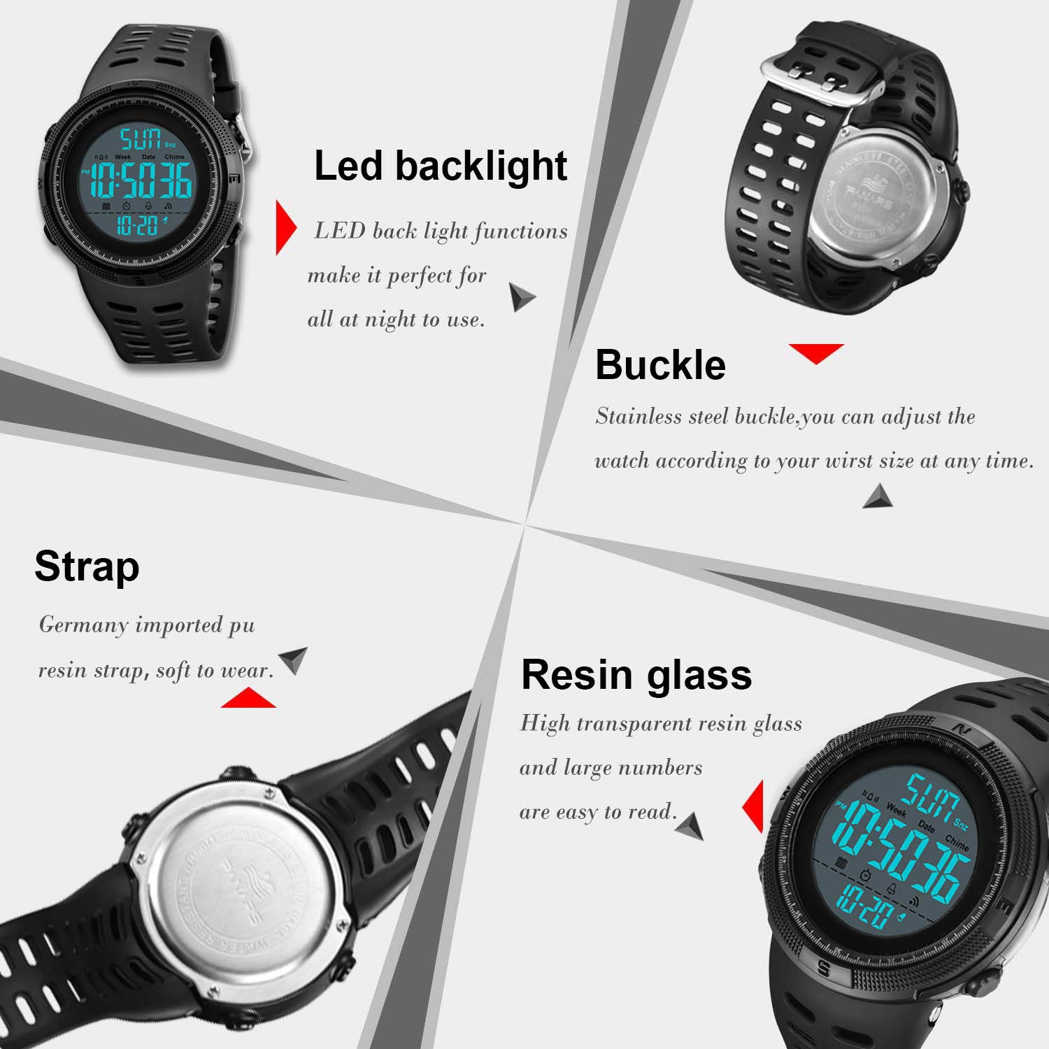Foto 2 | Venta Internacional - Reloj Electrónico Luminoso Impermeable Cofuo Para Hombre