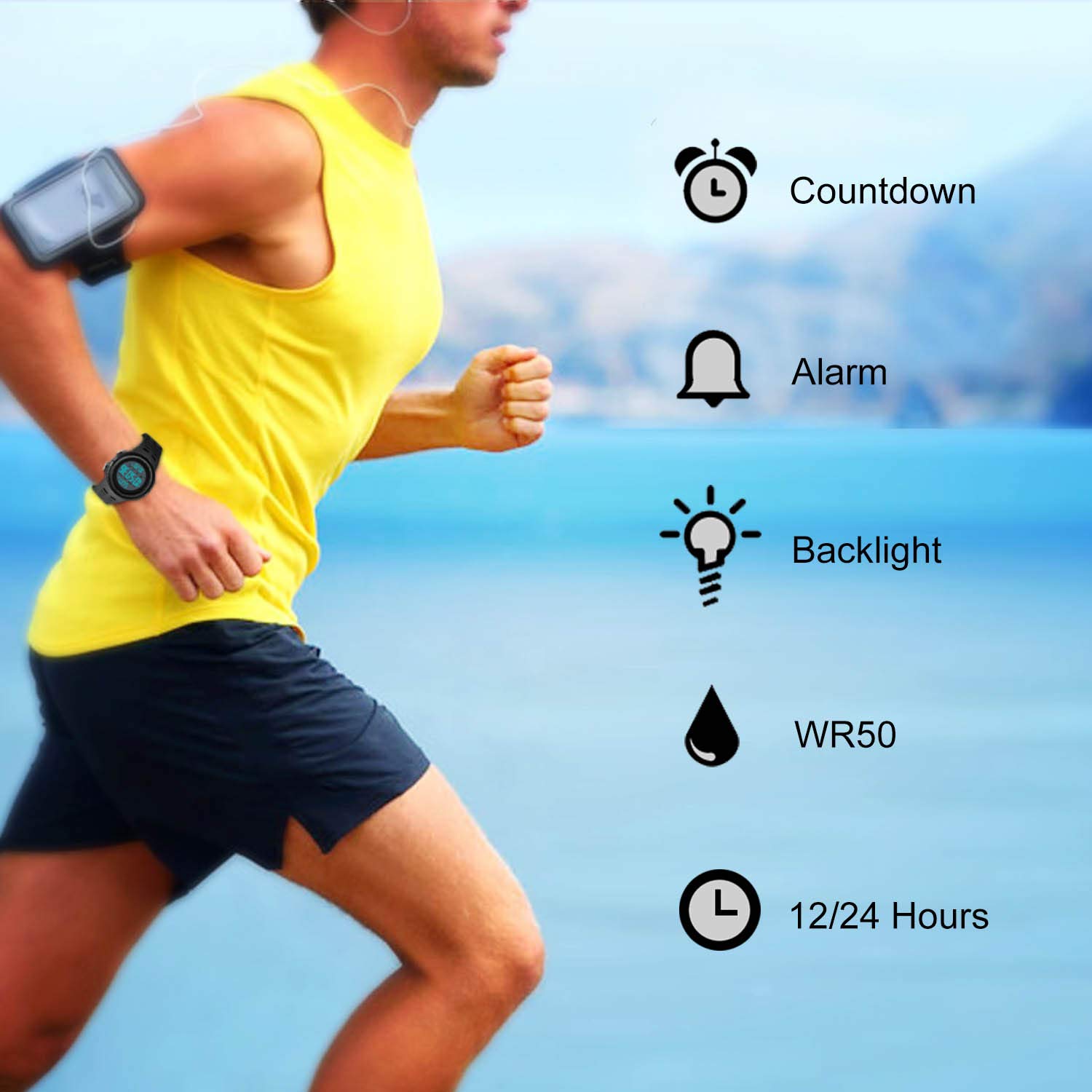 Foto 5 pulgar | Venta Internacional - Reloj Electrónico Luminoso Impermeable Cofuo Para Hombre