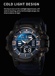 Foto 5 | Venta Internacional - Reloj Smael Para Hombre, Militar, Deportes Al Aire Libre, Digital, Impermeable