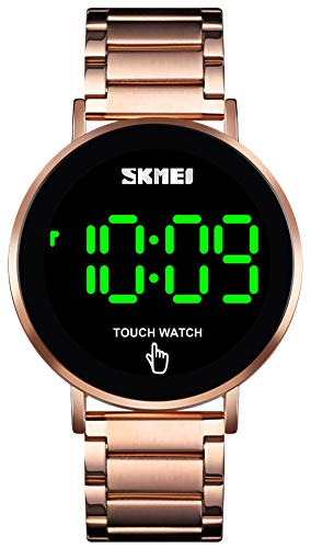 Venta Internacional - Reloj Gosasa LED Táctil Impermeable Dorado Unisex