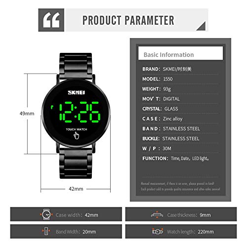 Foto 4 | Venta Internacional - Reloj Gosasa LED Táctil Impermeable Dorado Unisex