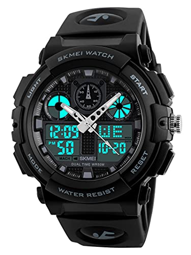 Venta Internacional - Reloj Deportivo Analógico Findtime Para Hombre, Cara Grande, Doble Hora