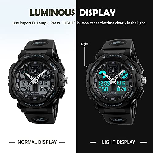 Foto 3 pulgar | Venta Internacional - Reloj Deportivo Analógico Findtime Para Hombre, Cara Grande, Doble Hora
