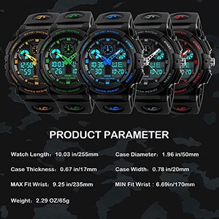 Foto 7 | Venta Internacional - Reloj Deportivo Analógico Findtime Para Hombre, Cara Grande, Doble Hora