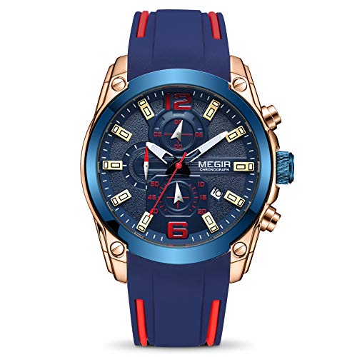Venta Internacional - Reloj Megir, Cronógrafo Analógico Deportivo, De Cuarzo, Con Correa, Para Hombre