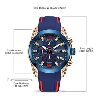 Foto 6 | Venta Internacional - Reloj Megir, Cronógrafo Analógico Deportivo, De Cuarzo, Con Correa, Para Hombre