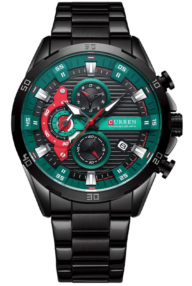 Foto 1 | Venta Internacional - Reloj Curren Chronograph Fashion Con Esfera Verde Militar Para Hombre